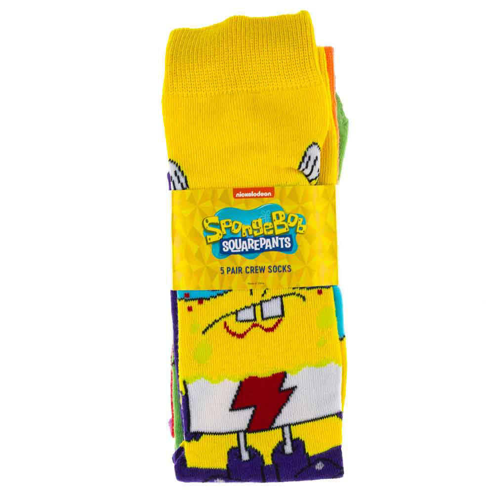 SpongeBob Character 5 pck Crew Socks