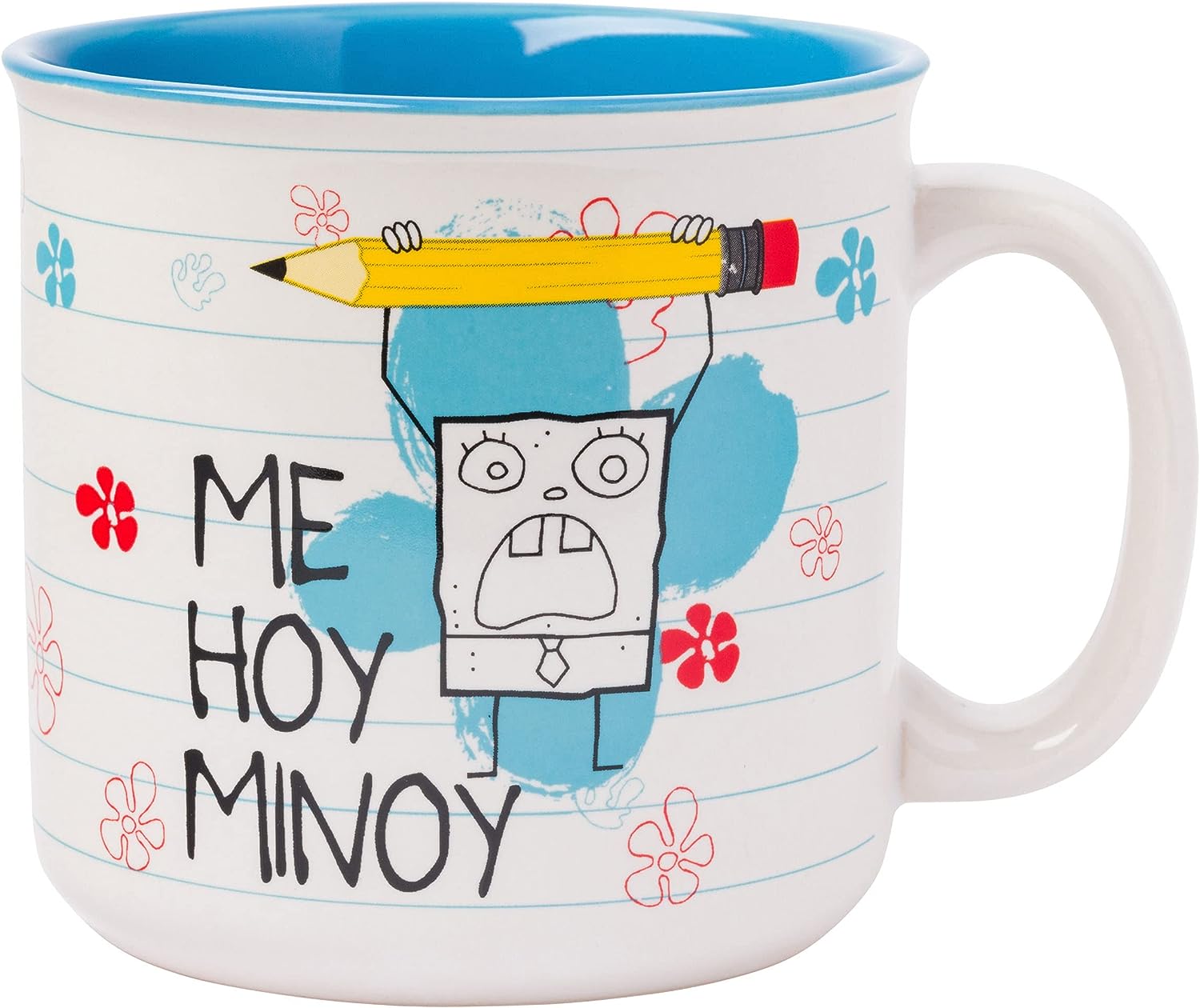 SpongeBob Doodle Me Hoy Minoy 20oz Ceramic Camper Mug