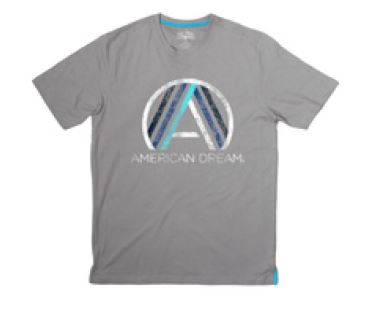 American Dream Adult Peach Enzyme Washed S/S Tee