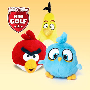 three angry bird plush toys
