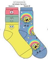 SpongeBob Ladies Layered Crew Socks 2PK