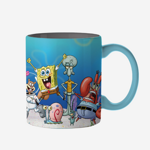 SpongeBob Cast Under Water 14oz. Ceramic Mug