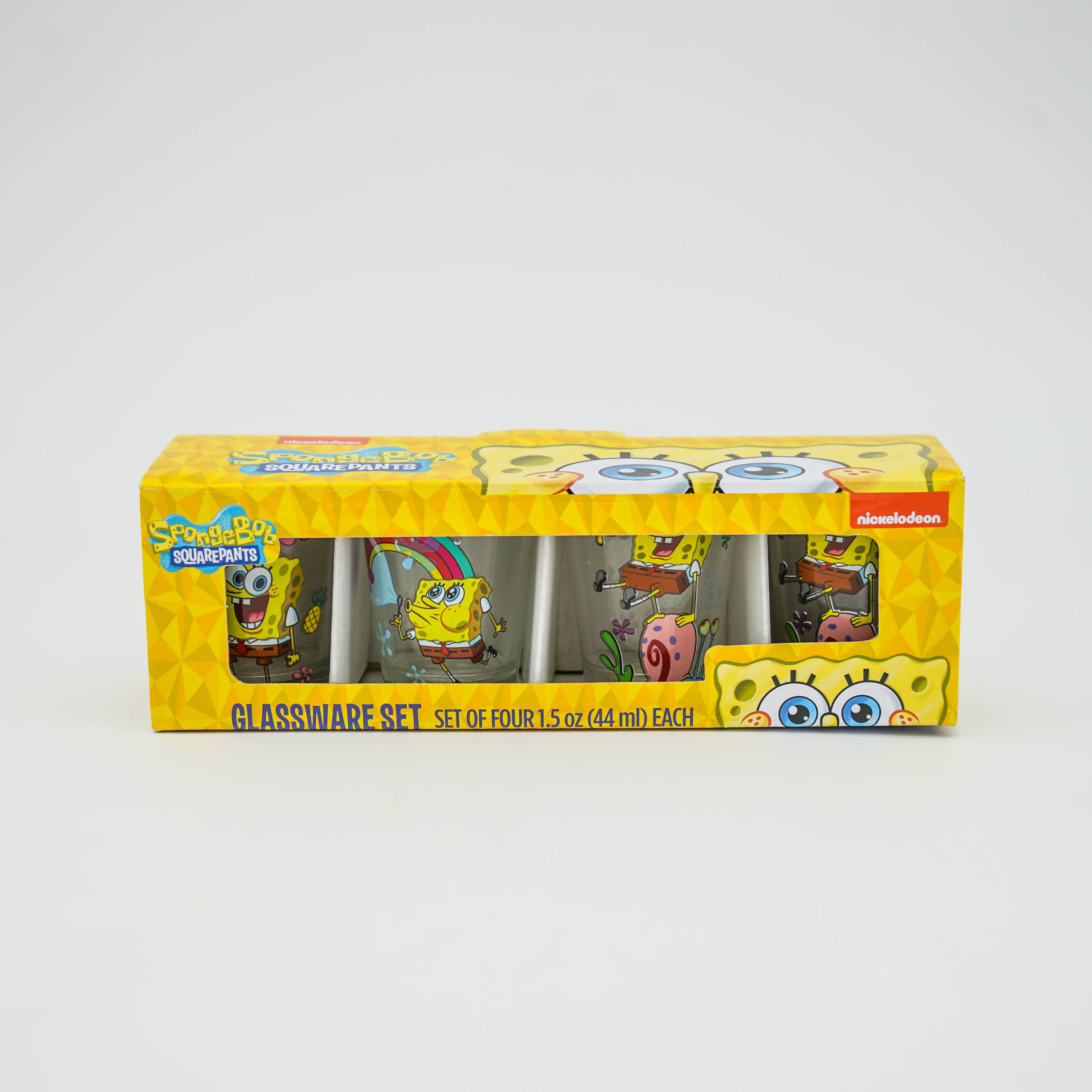 SpongeBob 4pc. 1.5oz Mini Glass Set of 4