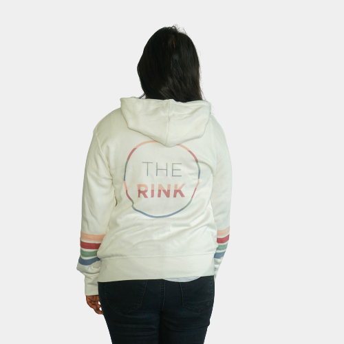 The Rink Ivory Zip Up Sweater