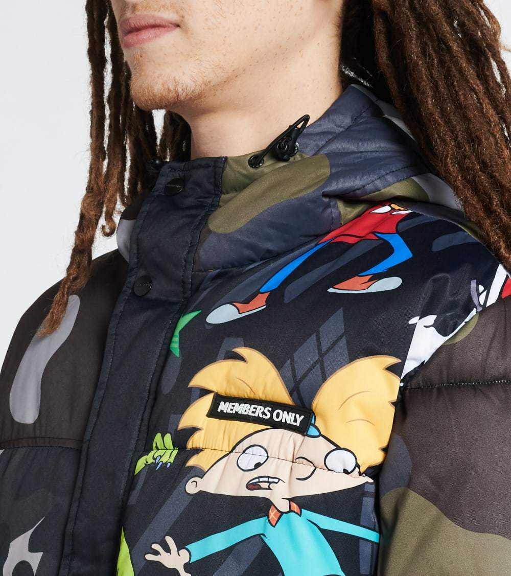 Members Only Nickelodeon Camo Puffer Jacket