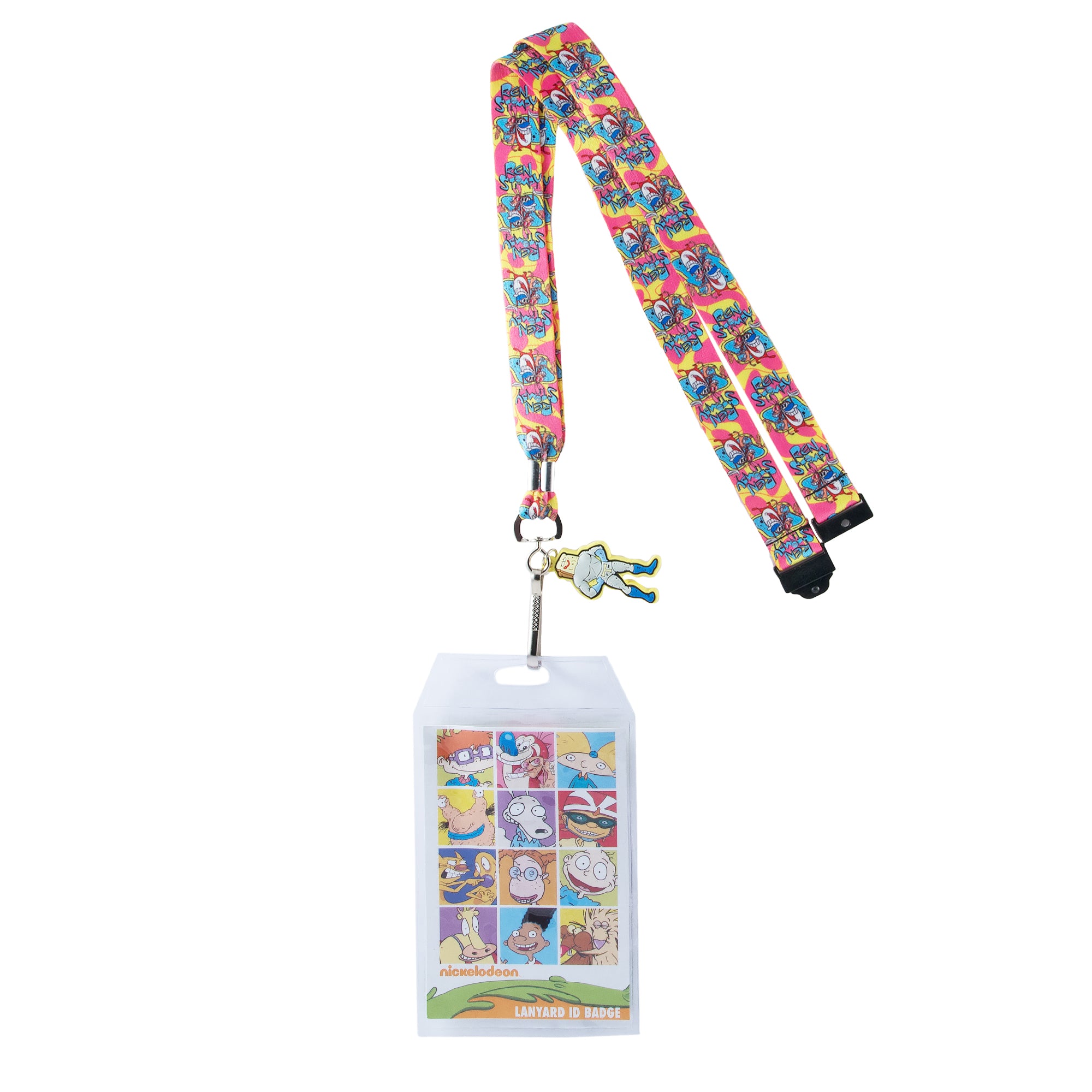 Ren & Stimpy Lanyard Badge Holder with Rubber Charm